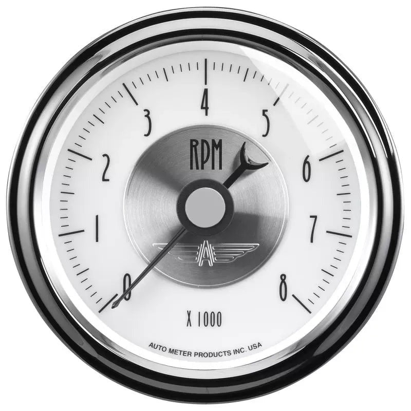 Autometer 3-3/8" 0-8000 RPM Tachometer Gauge Prestige Pearl | Universal (2098)