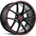 BBS Wheels CIR Satin Black w/ Red Outer Lip Ring 20x10 | 5x112 (CI0501NE)