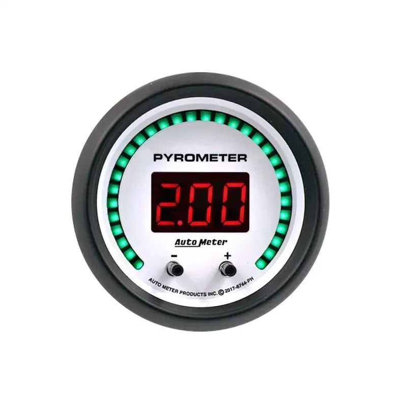 Autometer 2-1/16" Two Channel 0-2000 oF Digital Pyrometer EGT Gauge Phantom Elite | Universal (6744-PH)