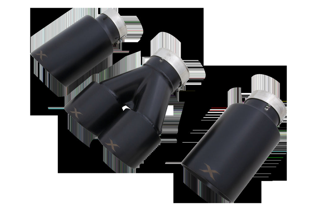 XForce Matte Black Exhaust Tip Set | 2023+ Toyota GR Corolla (ESTCGTIPSBK)