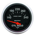 Autometer 2-5/8" 140-340 °F Cylinder Head Temp Gauge SPORT-COMP | Universal (3536)