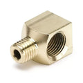 Autometer 90 ° 1/8" NPTF FEMALE TO 1/8" COMPRESSION MALE Adapter Fitting Brass | Universal (3272)