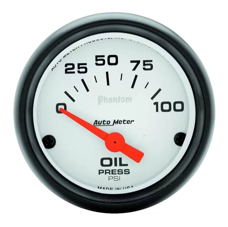 Autometer 2-1/16" 0-100 PSI Oil Pressure Gauge Phantom | Universal (5727)