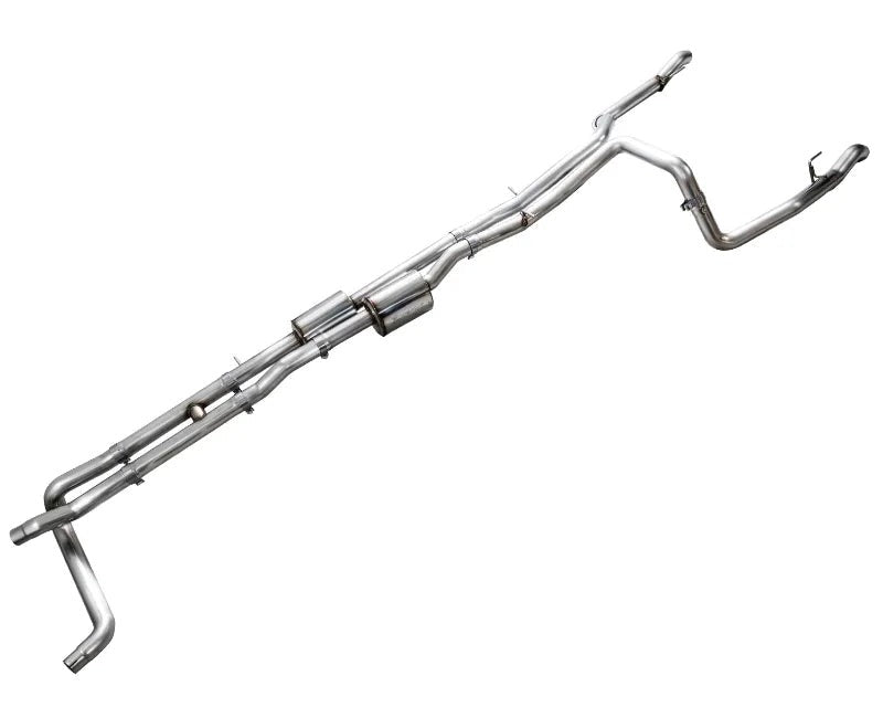 AWE 0FG Catback Split Rear Exit Exhaust for 4th Gen Silverado/Sierra 1500 6.2L (With Bumper Cutouts) - OE Tips (3015-31202)