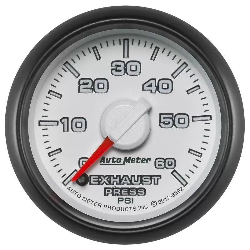 Autometer 2-1/16" 0-60 PSI Exhaust Press. Gauge GEN 3 DODGE FACTORY MATCH | Universal (8592)