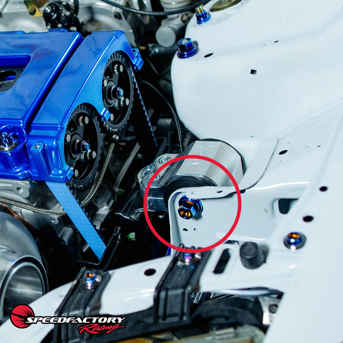 SpeedFactory Racing Titanium EG/DC/EK Engine Mount Hardware Kit | 1988-2005 Honda Civic, and 1990-2001 Acura Integra (SF-02-075-M12-EMK)