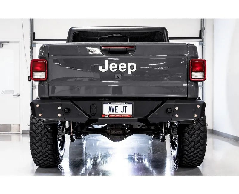 AWE Tread Edition Catback Dual Exhaust for Jeep JT 3.6L - Diamond Black Tips (3015-33101)