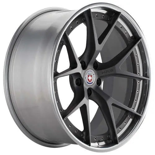 HRE Performance Wheels S101 Satin Charcoal Center w/ Polished Clear Outer & Gloss Silver Inner 20x9 | 5x120 (S101-20951203503C)