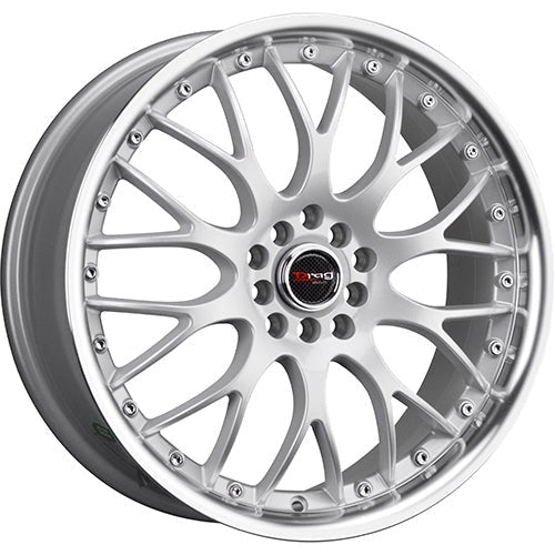 Drag Wheels DR19 Gunmetal Gray w/ Machined Lip 17x7.5 | 5x100/5x114.3 (DR191775054573GM)