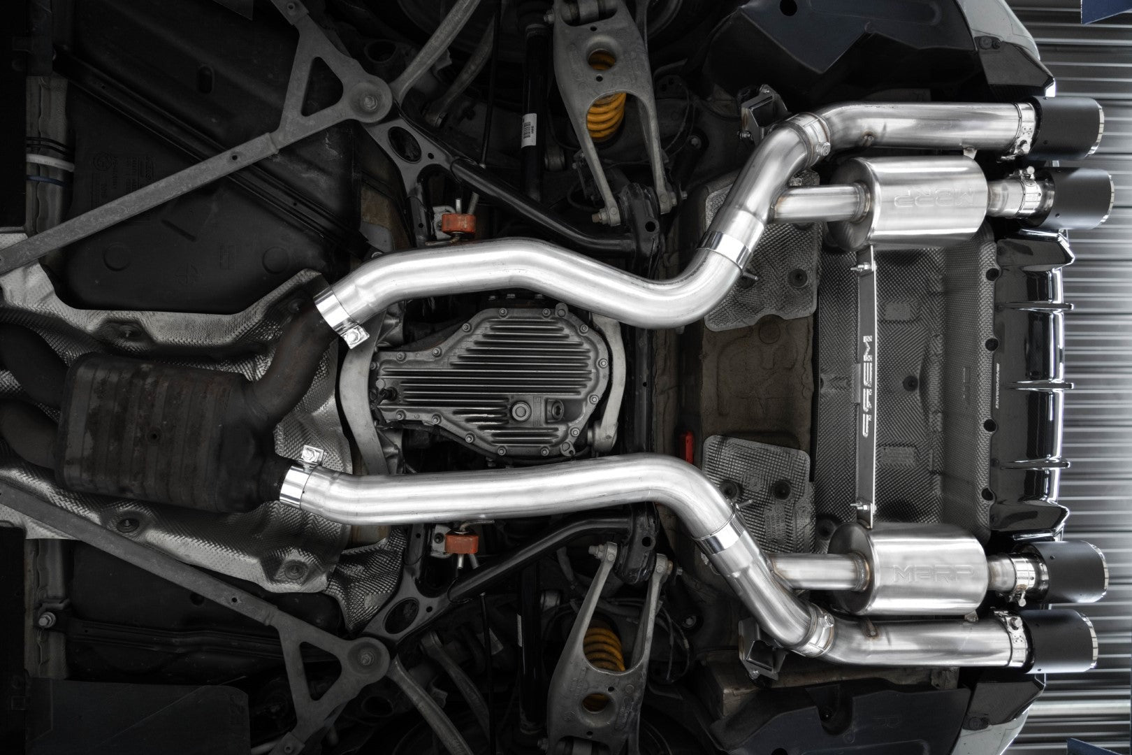 MBRP Stainless Steel 3" Resonator-Back - Quad Outlet w/ Carbon Fiber Tips | 2019-2021 BMW M2 (S45023CF)