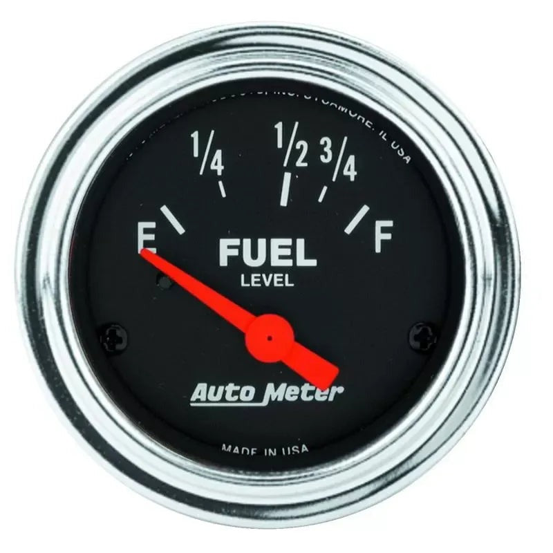 Autometer 2-1/16" 16-158 Ω Fuel Level Gauge Traditional Chrome | Universal (2518)