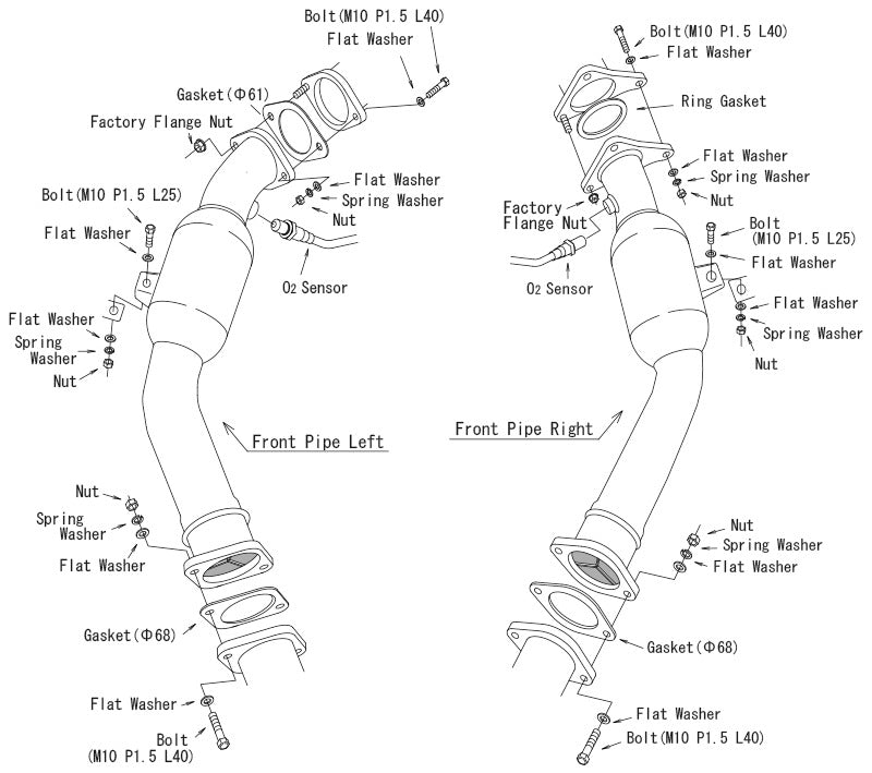 HKS Front Pipe w/Cat | 2017-2024 Infiniti Q50 VR30DETT(33006-KN001)