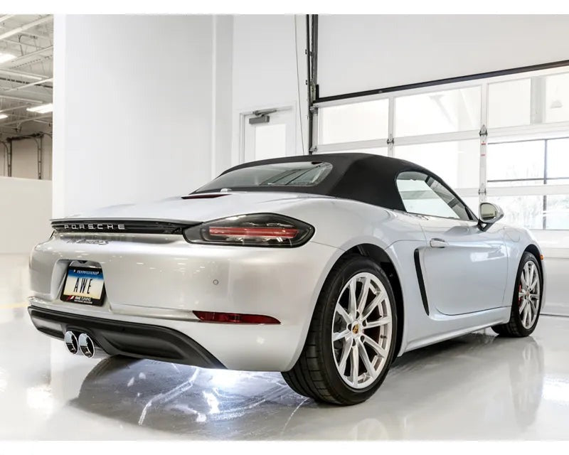 AWE SwitchPath Exhaust for Porsche 718 Boxster / Cayman (PSE Only) - Chrome Silver Tips (3025-32020)