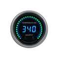 Autometer 2-1/16" Two Channel Selectable Scale oF / oC Digital Fluid Temperature Gauge Cobalt | Universal (6754-CB)