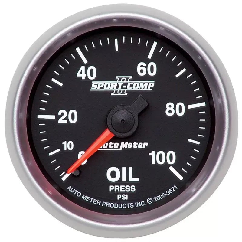 Autometer 2-1/16" 0-100 PSI Oil Pressure Gauge SPORT-COMP II | Universal (3621)