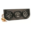 Autometer 2-1/16" 100 PSI/280 °F/60A Oil Pressure / Water Temperature / Amp Gauge Console Black Dial w/Black Bezel | Universal (2393)