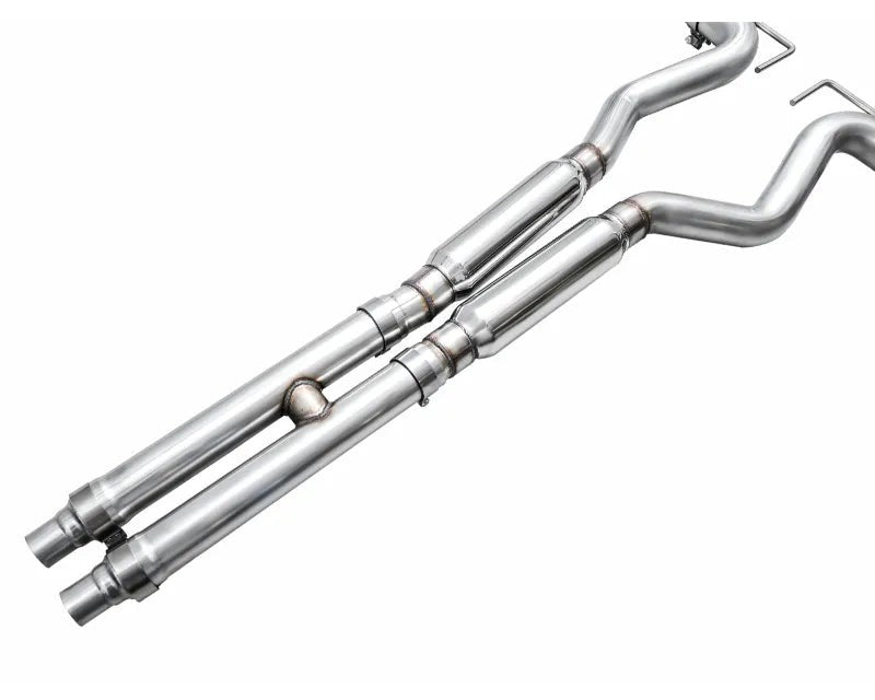 AWE Track Edition Exhaust for S650 Ford Mustang GT Fastback - Quad Chrome Silver Tips (3020-42650)