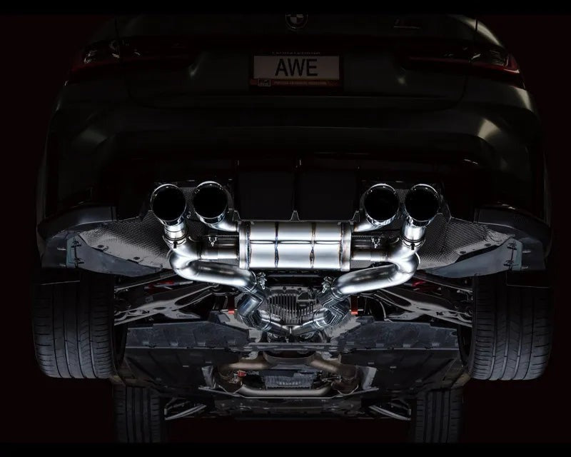 AWE SwitchPath Catback Exhaust for BMW G8X M3/M4 - Chrome Silver Tips (3025-43480)