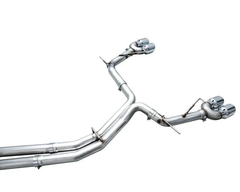 AWE Track Edition Exhaust for Audi C8 S6/S7 - Chrome Silver Tips (3020-42101)