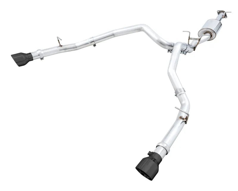 AWE 0FG Dual Rear Exit Catback Exhaust for 5th Gen RAM 1500 5.7L (with bumper cutouts) - Diamond Black Tips (3015-33006)
