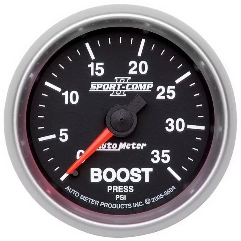 Autometer 2-1/16" 0-35 PSI Boost Gauge SPORT-COMP II | Universal (3604)