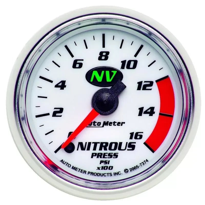 Autometer 2-1/16" 0-1600 PSI Nitrous Pressure Gauge NV | Universal (7374)