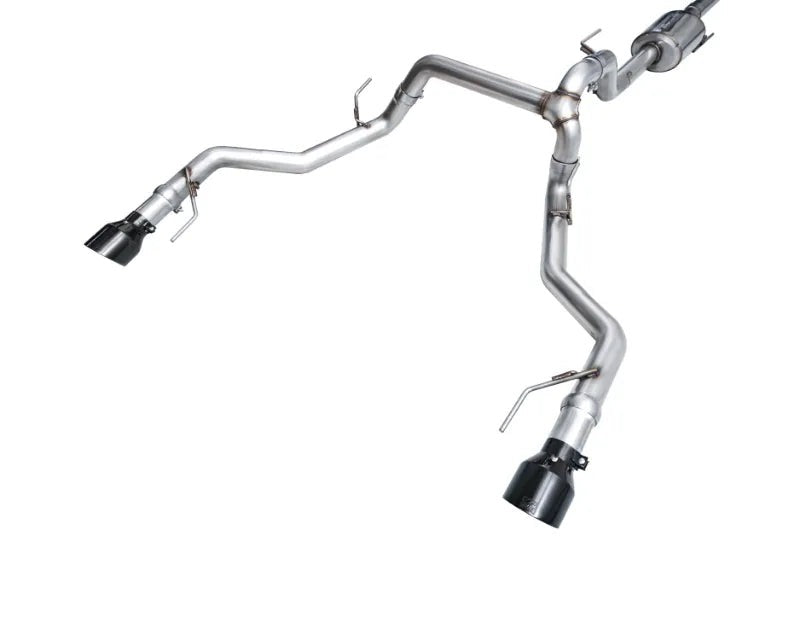 AWE 0FG Non-Resonated Catback for '21+ Ford F-150 Tremor (With Bumper Cutouts) - Diamond Black Tips (3020-33402)