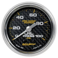 Autometer 2-1/16" 0-100 PSI Oil Pressure Gauge Marine Carbon Fiber | Universal (200790-40)