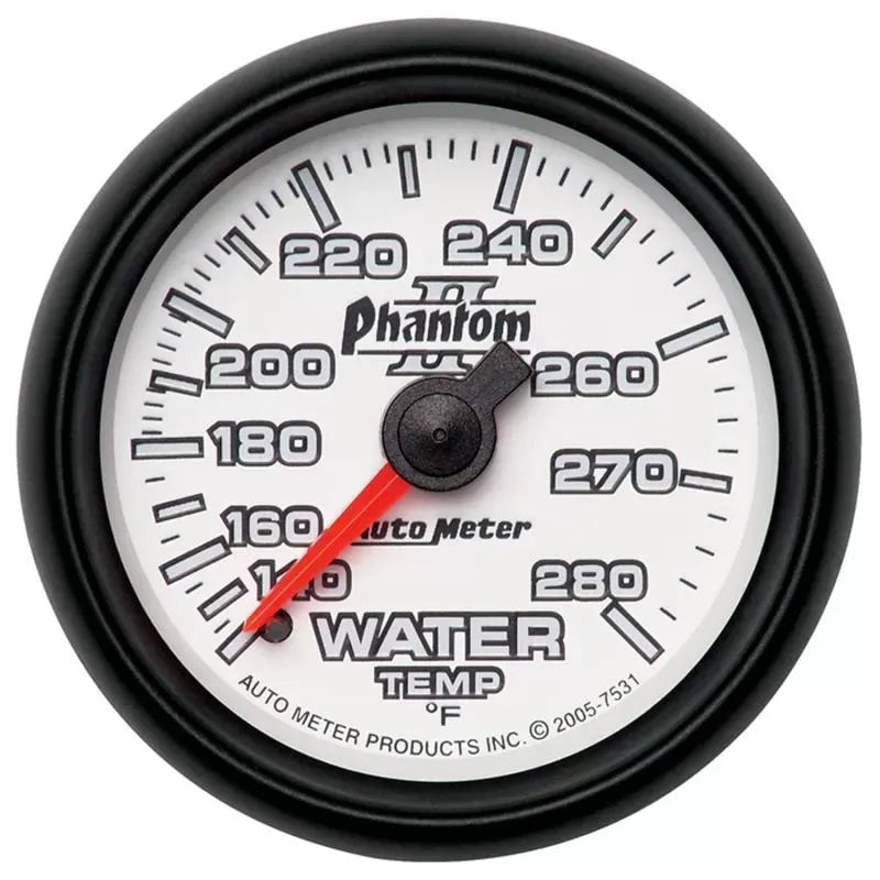 Autometer 2-1/16" 140-280 °F Water Temperature Gauge Phantom II | Universal (7531)