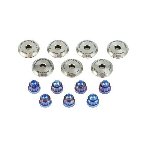 SpeedFactory Racing B18 / B20 NON VTEC Titanium Valve Cover Hardware Kit | 1990-2001 Acura Integra, and 1996-2001 Honda CR-V (SF-02-076-LS)
