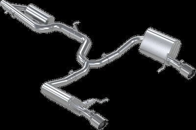 MBRP Stainless Steel 3" Cat-Back - 2.5" Dual Split Exit | 2017-2019 VW Golf Sportwagen / Alltrack (S4618)