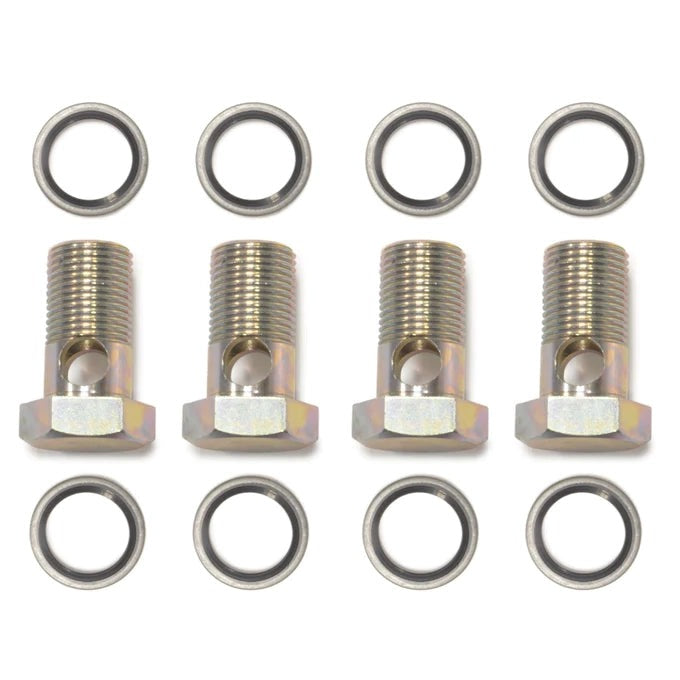 Mitsubishi OEM Engine Oil Cooler Line Banjo Bolt Set | 2001-2015 Mitsubishi Evo 7/8/9/X (MAP-MIT-1225A006-MR464563)