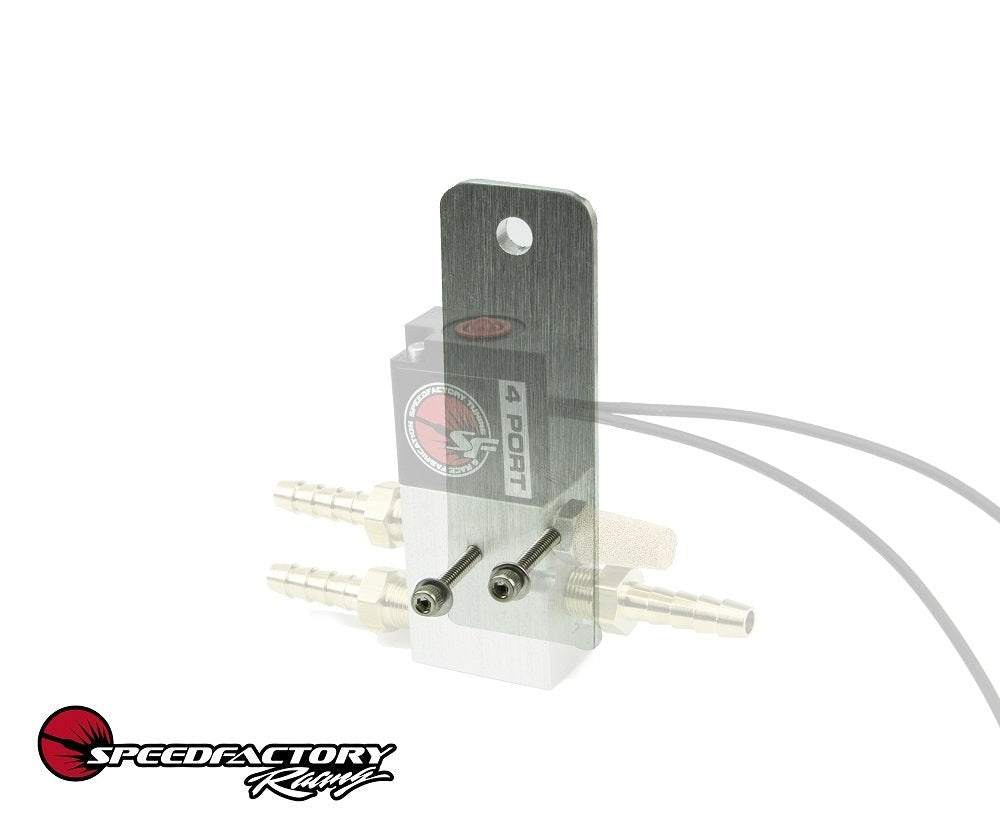 SpeedFactory Racing 3-Port Boost Control Solenoid Mounting Bracket with Hardware (SF-01-051-B)