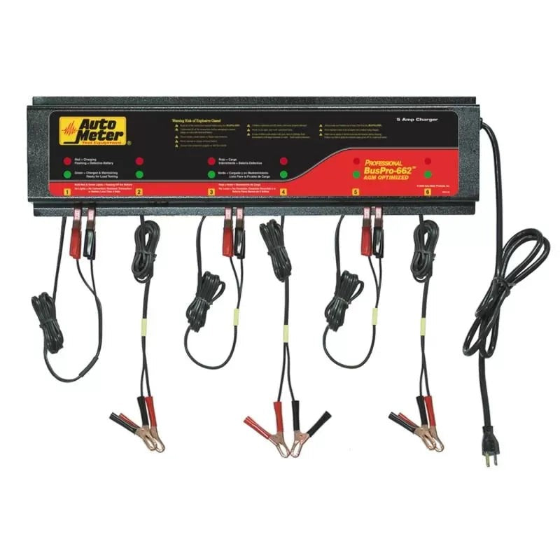 Autometer AGM Optimized Smart Battery Charger - 6 Channel | Universal (BUSPRO-662)