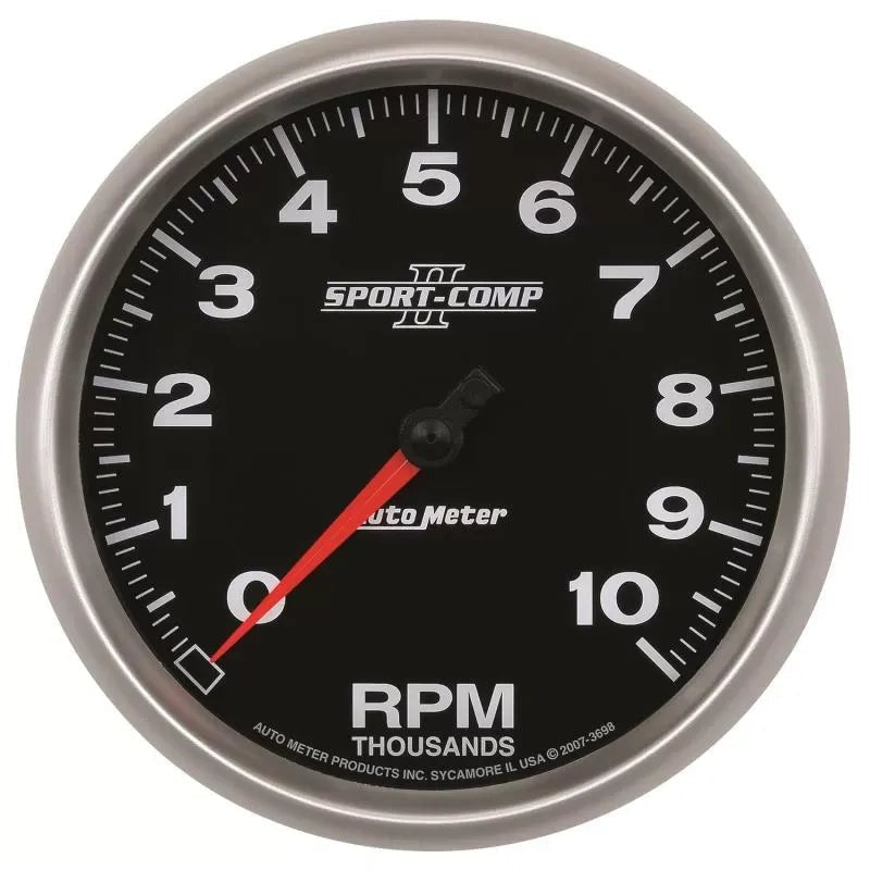 Autometer 5" 0-10000 RPM Tachometer Gauge SPORT-COMP II | Universal (3698)