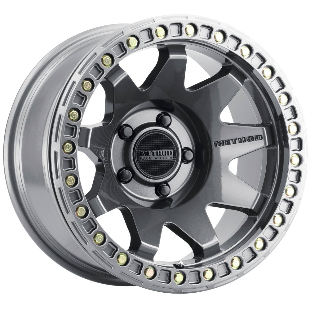 Method Race Wheels MR108 Gloss Titanium w/ Real Beadlock 17x9 | 5x127 (MR10879050844B)