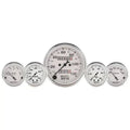 Autometer 3-1/8" & 2-1/16" Mechanical Speedometer WTMP & OILP 5-Piece Gauge Kit Old Tyme White | Universal (1611)