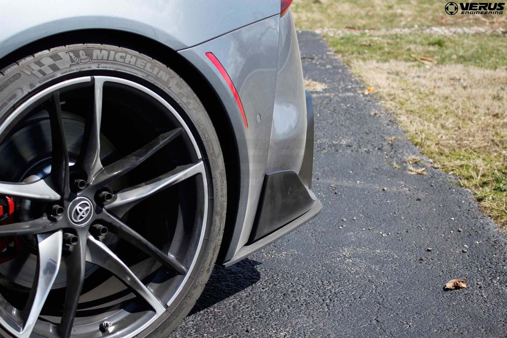 Verus Engineering Carbon Polyweave Rear Spat Kit | 2020-2026 Toyota Supra (A0268A)