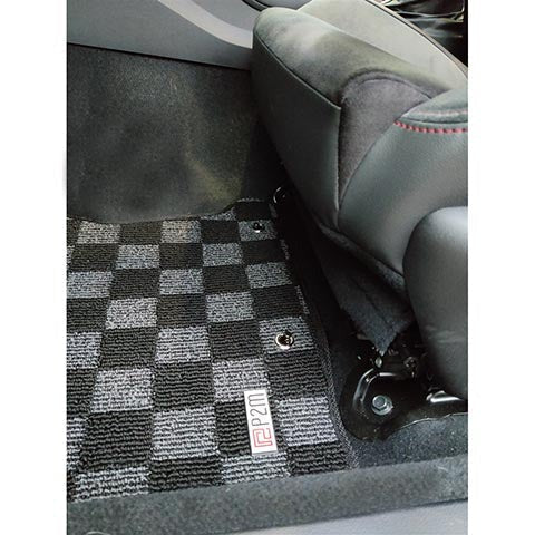 P2M Front + Rear Race Floor Mats - Dark Grey | 2022+ Subaru WRX (P2-CPTVBFFRDG-TP)