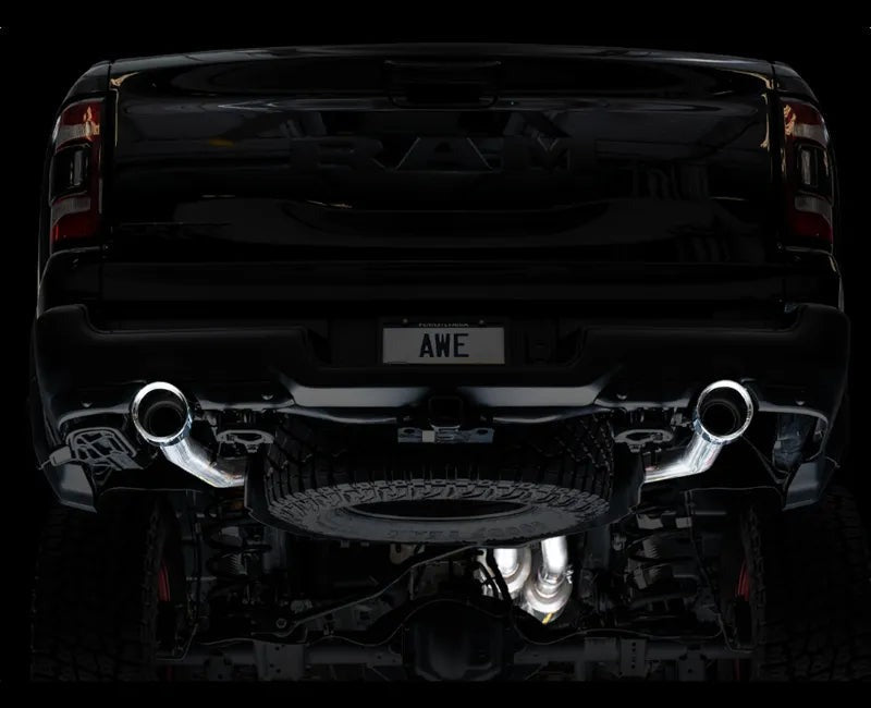 AWE 0FG Catback Exhaust for RAM TRX - Chrome Silver Tips (3015-32004)