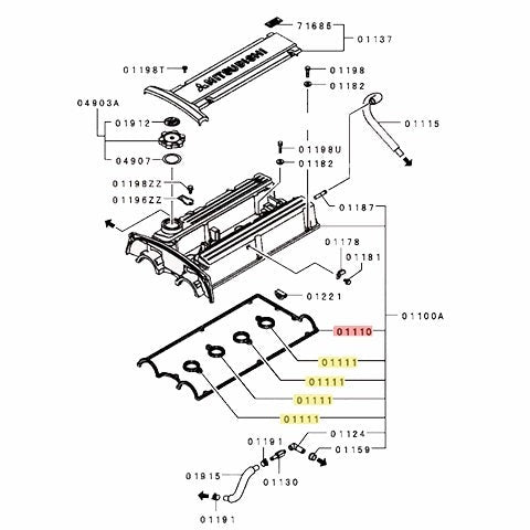 Mitsubishi OEM Valve Cover Gaskets Set | 1996-2005 Mitsubishi Evo 4-8 (MAP-MIT8VCGK)
