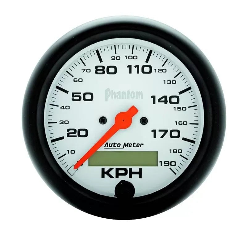 Autometer 3-3/8" 0-190 KPH Speedometer Gauge Phantom | Universal (5887-M)