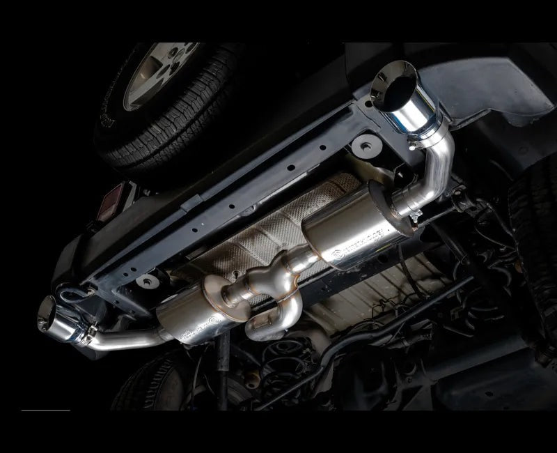 AWE Tread Edition Axleback Dual Exhaust for Jeep JK/JKU 3.6L - Chrome Silver Tips (3015-32003)