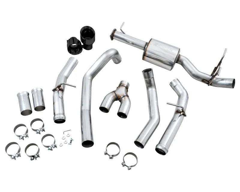 AWE 0FG Dual Rear Exit Catback Exhaust for 5th Gen RAM 1500 5.7L (with bumper cutouts) - Diamond Black Tips (3015-33006)
