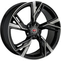 Revolution Racing R25 Gloss Black w/ Machined Spoke Faces and Outer Lip 18x8 | 5x114.3 (RR25-188514+40BM)