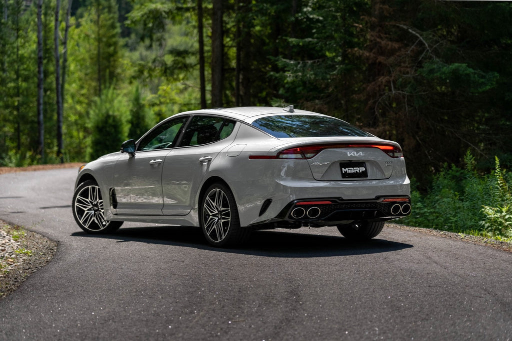 MBRP Stainless Steel 2.5" Active Cat-Back Exhaust - Quad Outlet | 2022+ Kia Stinger (S4708304)