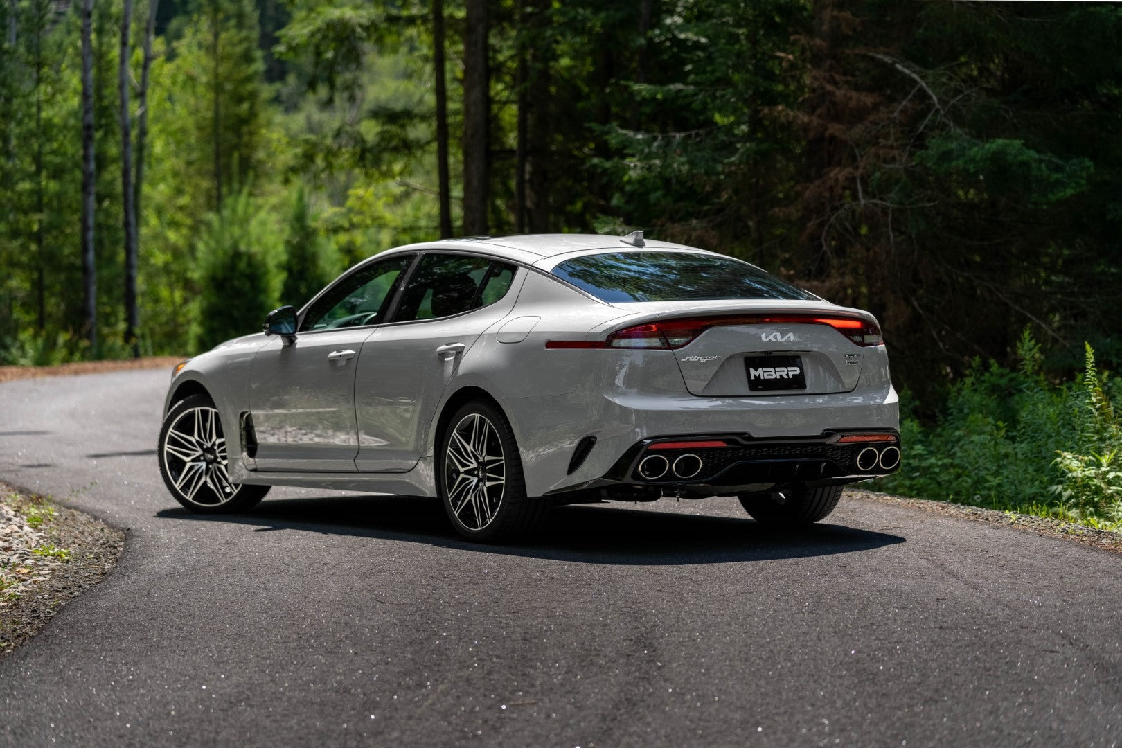 MBRP Stainless Steel 2.5" Active Cat-Back Exhaust - Quad Outlet | 2022+ Kia Stinger (S4708304)