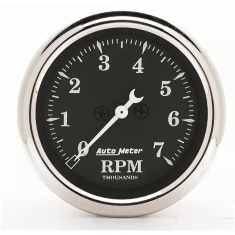 Autometer 2-1/16" 0-7000 RPM Tachometer Gauge Old Tyme Black | Universal (1797)