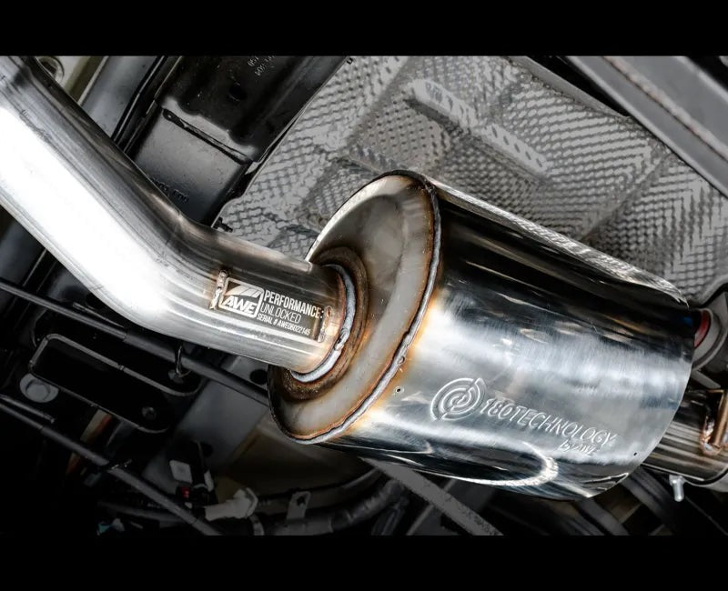 AWE Tread Edition Catback Dual Exhaust for Jeep JT 3.6L - Diamond Black Tips (3015-33101)