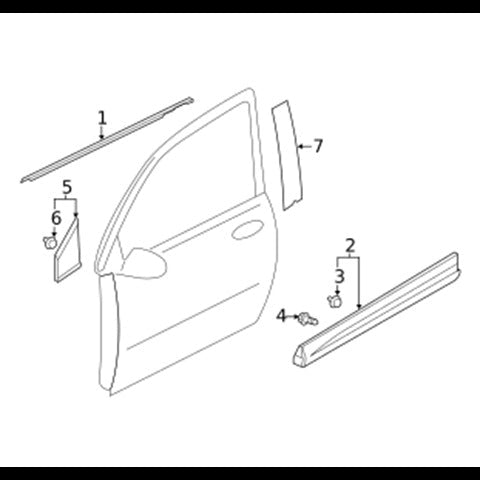 Mitsubishi OEM Quarter Pillar Trim Retainer Clip | 2018-2023 Mitsubishi Eclipse Cross and 2018-2023 Mitsubishi Outlander Sport (7405A719)